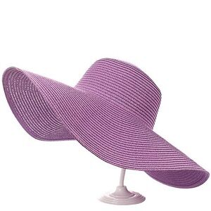 Elegant Lavender Wide-Brim Hat